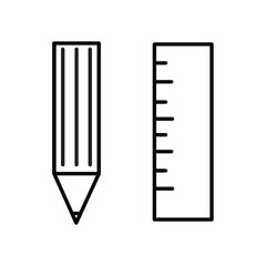 pencil and ruler