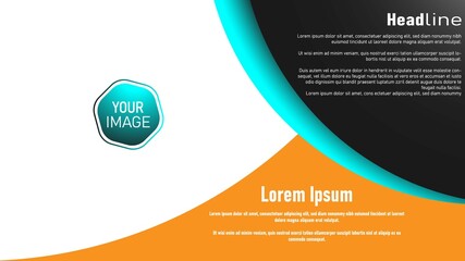 postcard, brochure, flyer design with simple concept