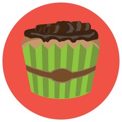 chocolate wafer cupcake