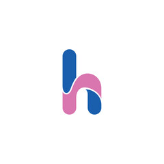 Logo template of modern letter h. Simple flat style. Vector logo template ready for use.