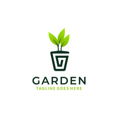Fototapeta na wymiar letter G Green garden logo nature template image & vector stock