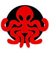 
Bright octopus in a circle