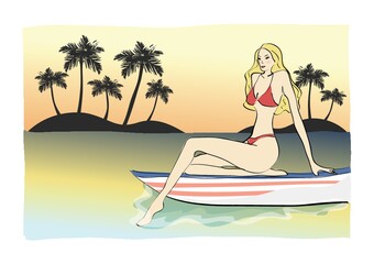 girl on a boat