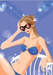woman posing in a bikini suit