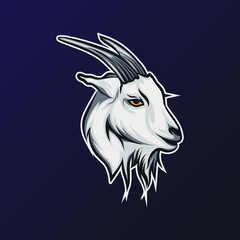 vector illustration of a goat's head