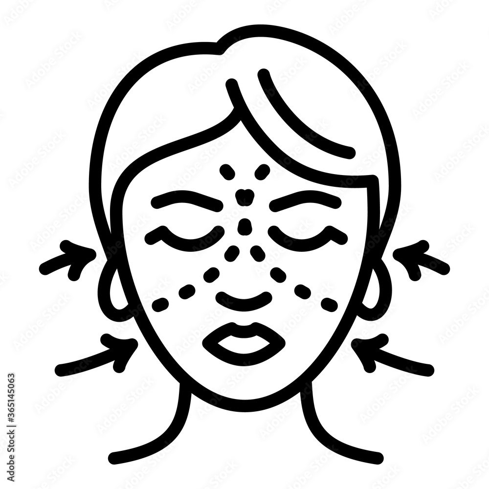 Poster under eye lifting icon. outline under eye lifting vector icon for web design isolated on white backg