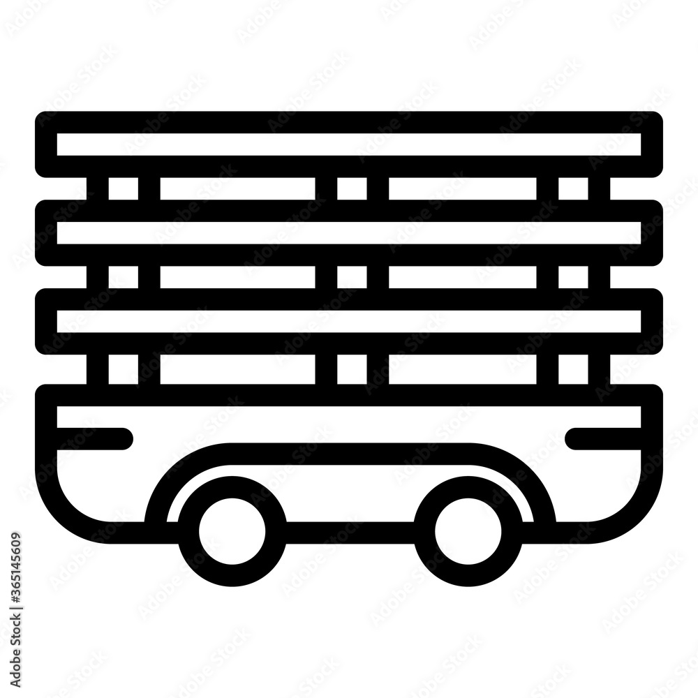 Poster farm empty trailer icon. outline farm empty trailer vector icon for web design isolated on white bac