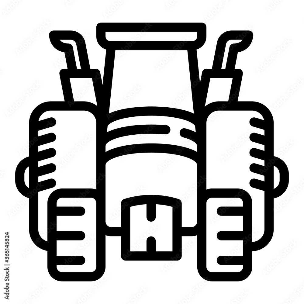 Poster big field tractor icon. outline big field tractor vector icon for web design isolated on white backg