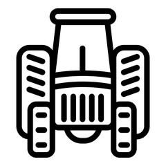 Industry tractor icon. Outline industry tractor vector icon for web design isolated on white background