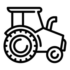 Heavy tractor icon. Outline heavy tractor vector icon for web design isolated on white background