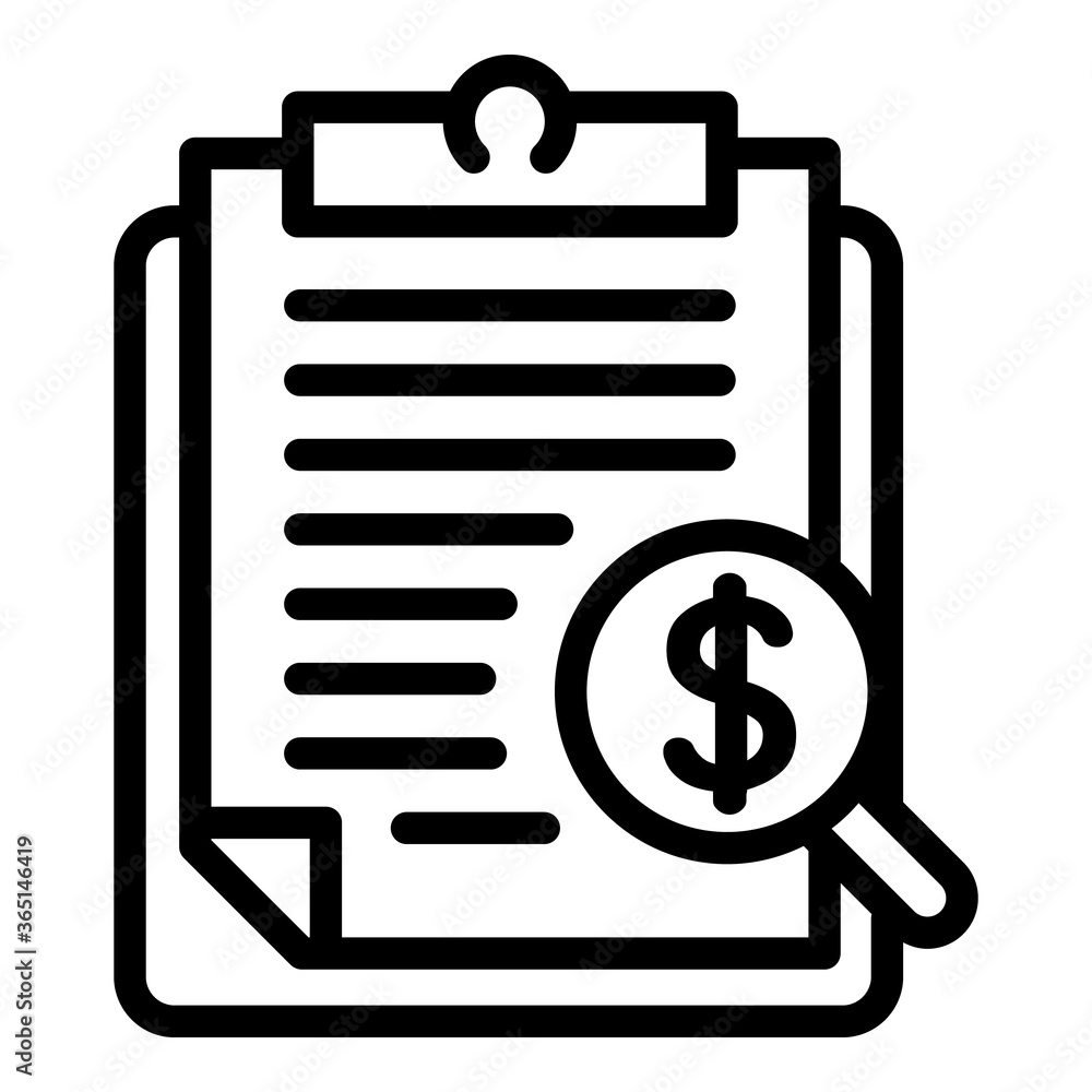 Aufkleber finance report icon. outline finance report vector icon for web design isolated on white background