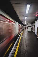 subway train in motion blur - 365146488