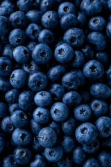 Fresh ripe blueberries background.Close up view.
