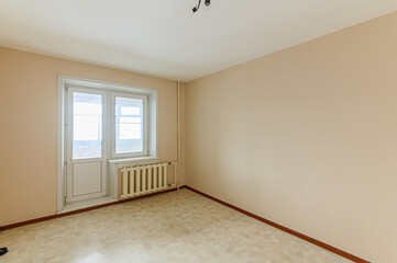 Russia, Moscow- February 10, 2020: interior room apartment modern bright cozy atmosphere. general cleaning, home decoration, preparation of house for sale