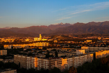 Sunset. Almaty