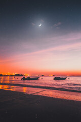 sunset on the beach - 365149240