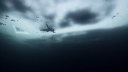 flight over the sea