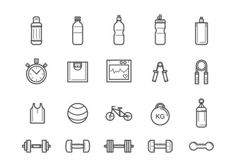 Fototapeta premium zestaw ikon fitness