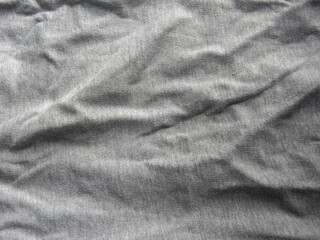 Gray color soft cotton fabric with wrinkles