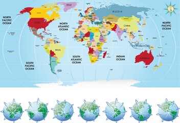Fototapeta premium world map
