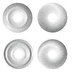 Lines in Circle Form . Spiral Vector Illustration .Technology round Logo . Design element . Abstract Geometric shape .