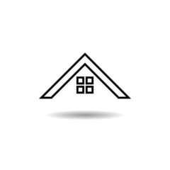 House roof icon with shadow © sljubisa