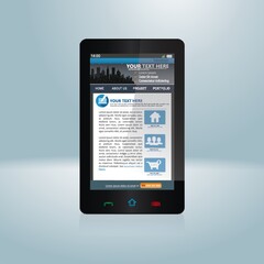 web design on a smartphone