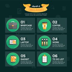 office activity infographic