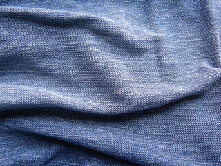 Blue color jeans with wrinkles background