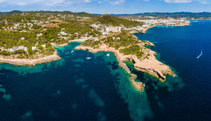 Cala Gracio and Cala Gracioneta. West coast of Ibiza island. © Javier Duran