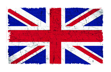 Vector grunge flag of United Kingdom