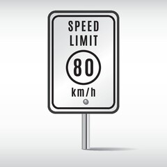 speed limit eighty traffic sign
