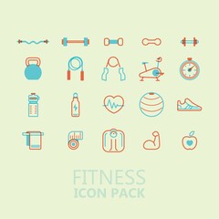 set of fitness icons