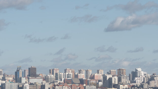 Clouds and cityscape, Novosibirsk, Russia
