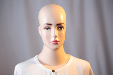 A series of photography lighting learning using Mannequin heads and different lighting settings. The image contains selective focus, blur and low speed and freeze effects