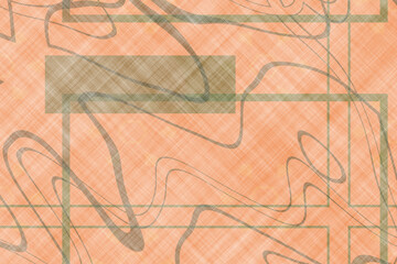 Textile fashion print. Linen fabric texture with geometric pattern. Cotton fabric background illustration