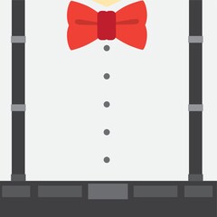 suspenders and bow-tie