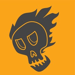 skull with flame