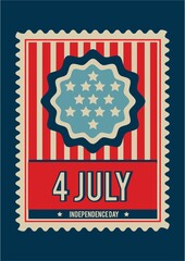 american independence day postage stamp