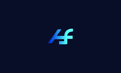 Abstract, Creative, Minimal and Unique Alphabet letters AF, FA logo