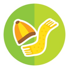 winter cap and scarf