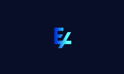 Fototapeta premium Abstract, Creative, Minimal and Unique Alphabet letters EA,AE logo