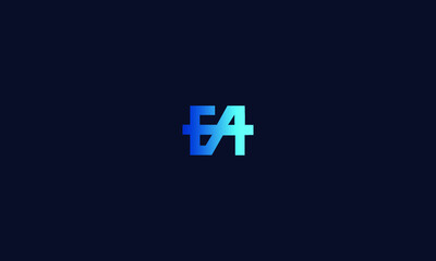 Abstract, Creative, Minimal and Unique Alphabet letters EA, AE logo