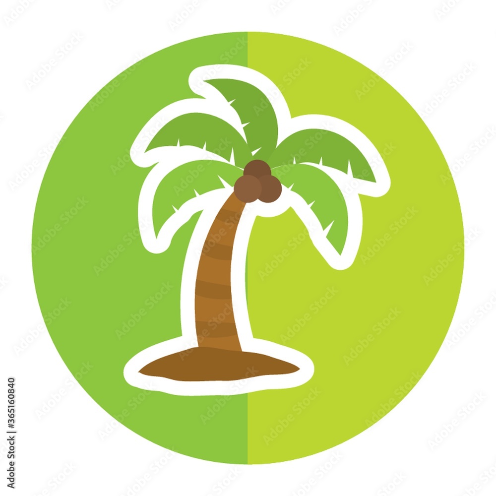 Sticker palm tree