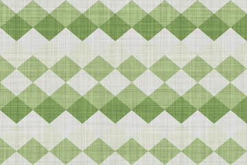 Textile fashion print. Linen fabric texture with geometric pattern. Cotton fabric background illustration