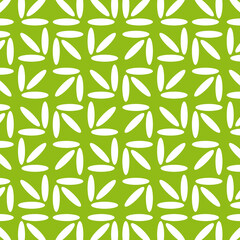Geometric Pattern. Green and white Background.