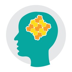 human head with puzzle
