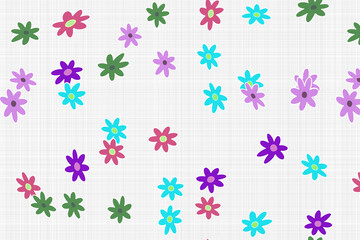 Textile fashion print. Linen fabric texture with geometric pattern. Cotton fabric background illustration