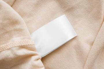 Blank clothes label