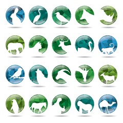 collection of animals icons
